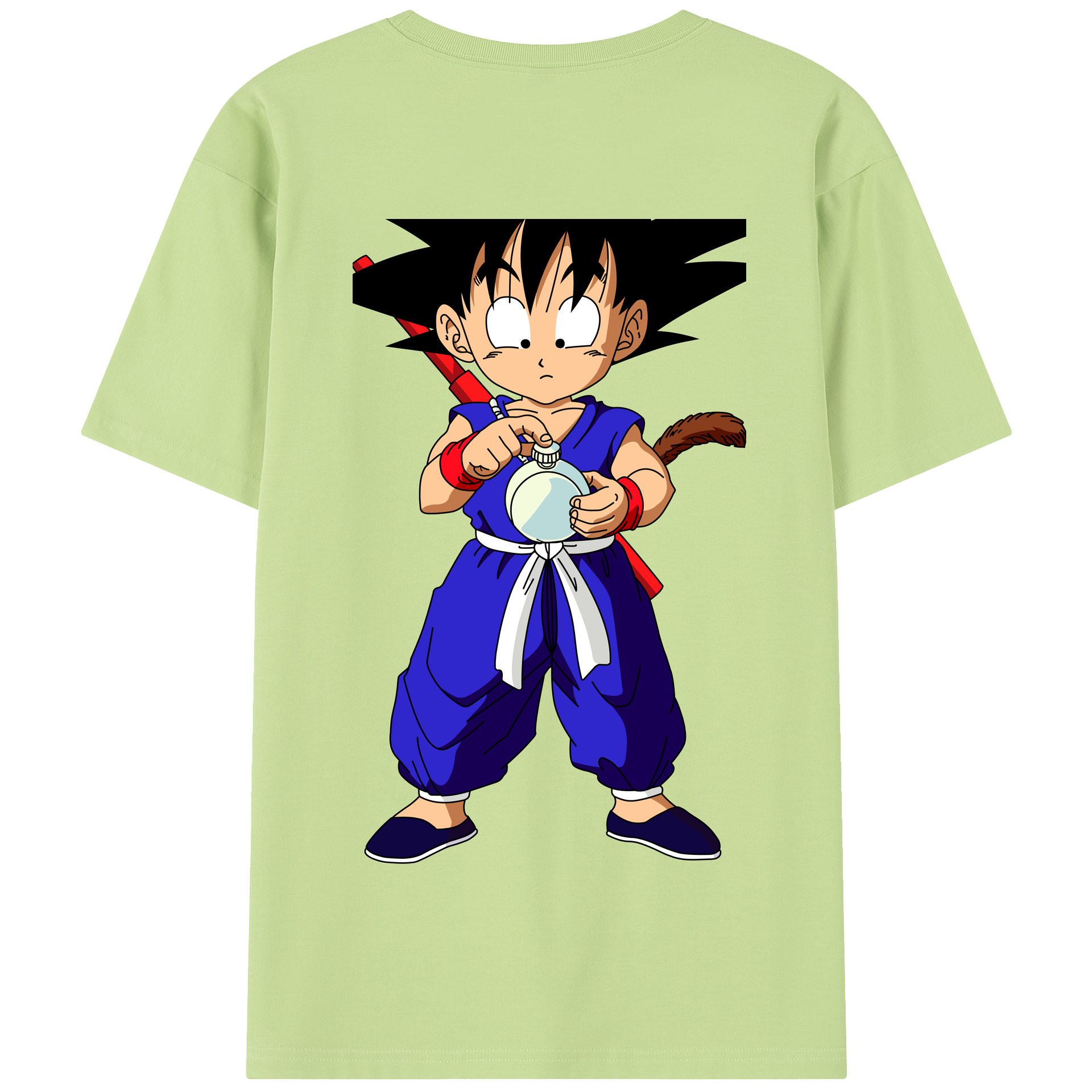 （画像用） ドラゴンボール 孫悟空（そん ごくう）Son Goku カカロット DRAGON BALL Kakarotto 綿100％半袖Tシャツ（背面プリント）